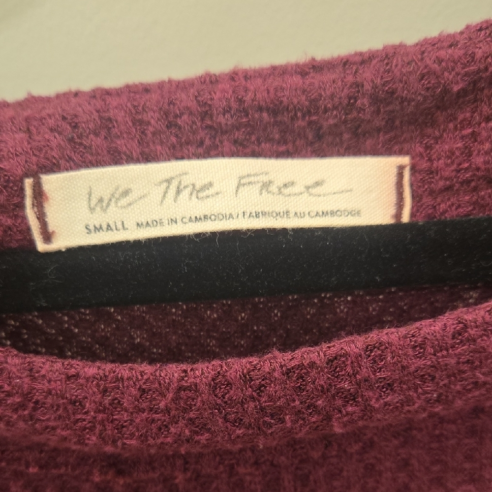 We The Free Burgundy Tunic Top S - Picture 2 of 9